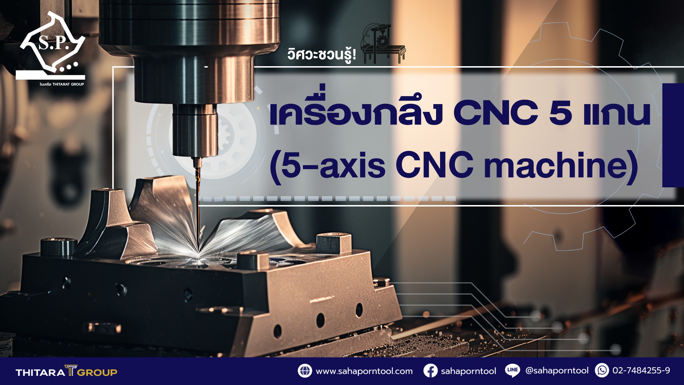 วิศวะชวนรู้! เครื่องกลึง CNC 5 แกน (5-axis CNC machine)